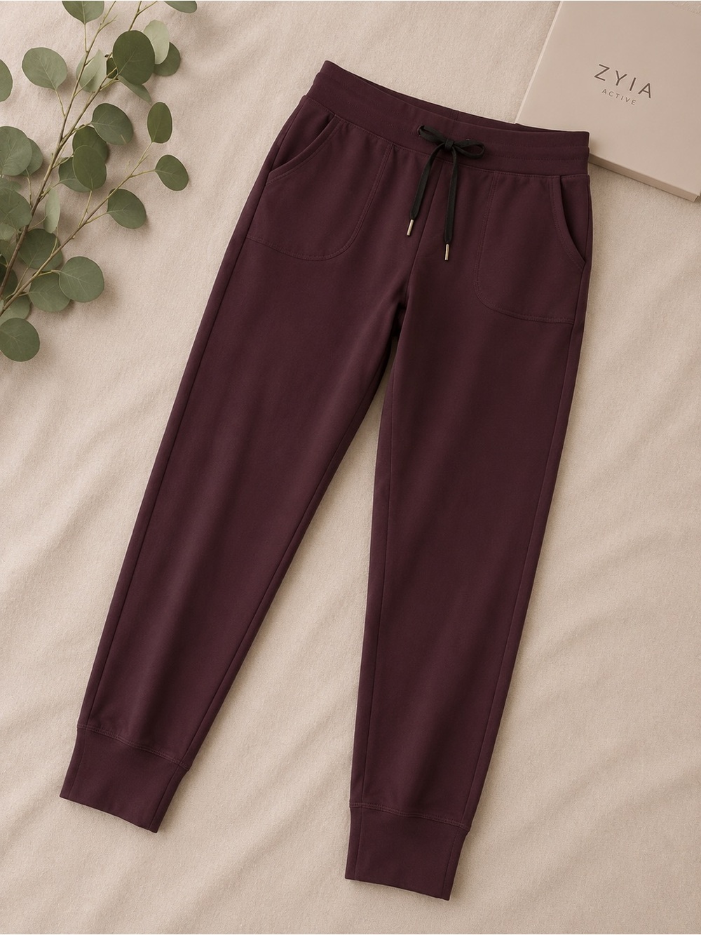 ZYIA Active Plum Joggers — Women's Slim Track Pants